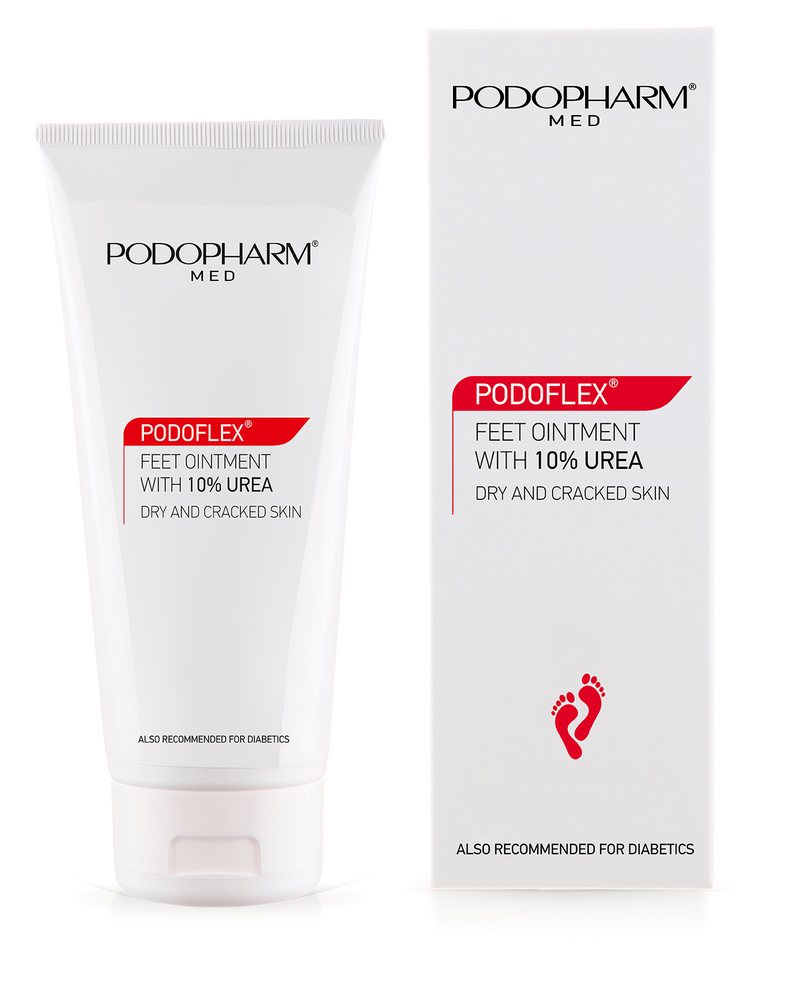 PODOFLEX® Feet Ointment with 10% Urea, unguento PODOPHARM® per pelle secca e screpolata